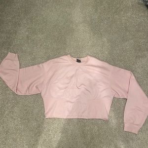 Nike Pink Cropped Pullover Sweatshirt